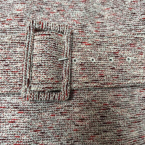 Theory Mod Belted Dress Size 10 Sheath Red White Work Career Office Classic - Picture 2 of 9